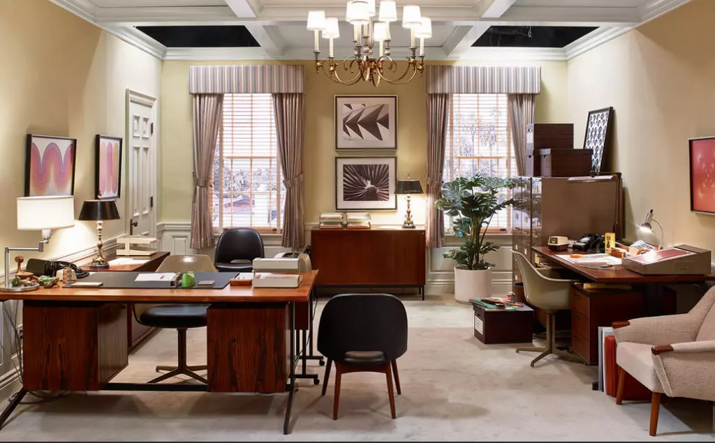 Set Design Mad Men props and desk details via