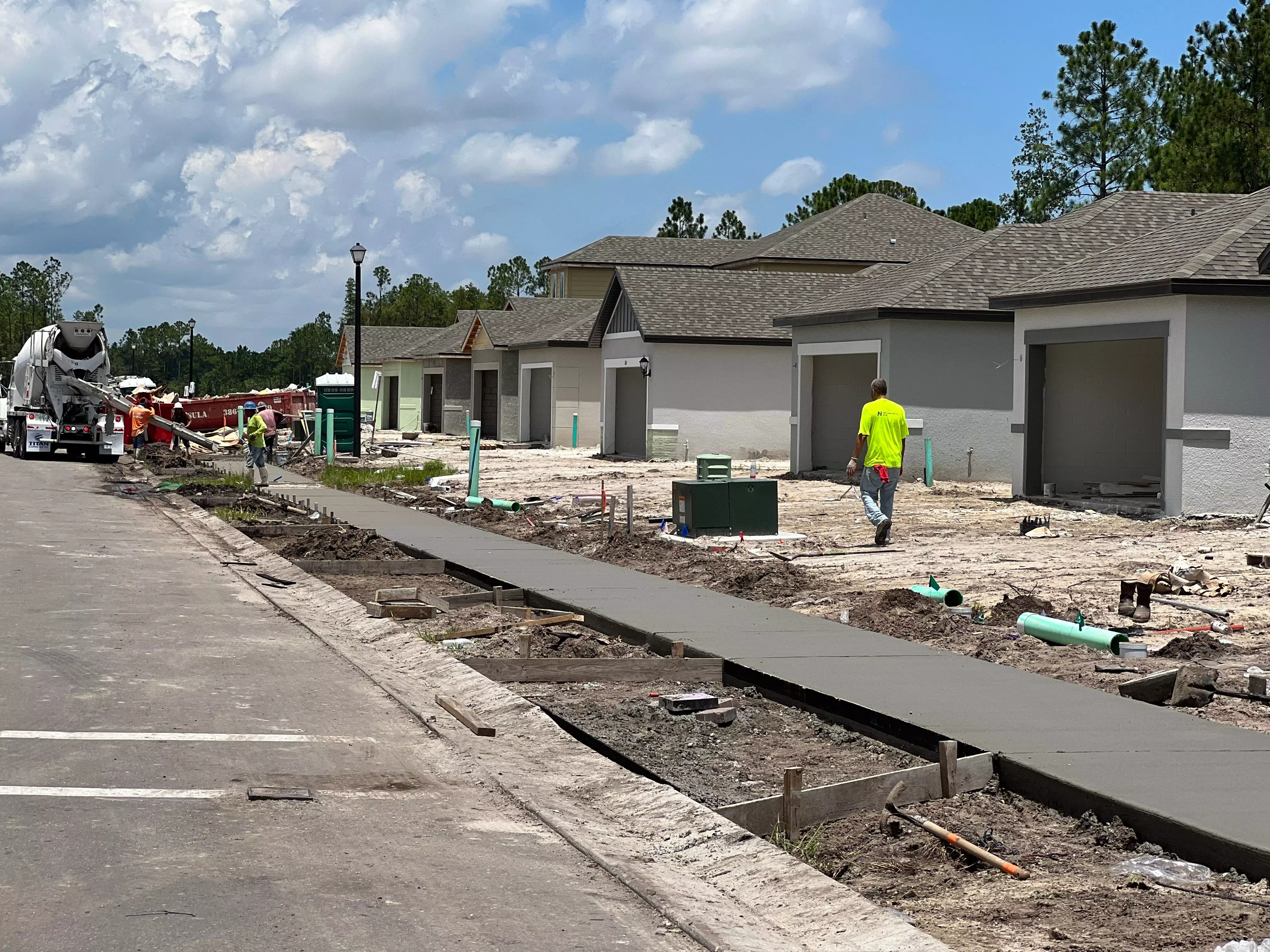 New homes under construction at Meritage Homes