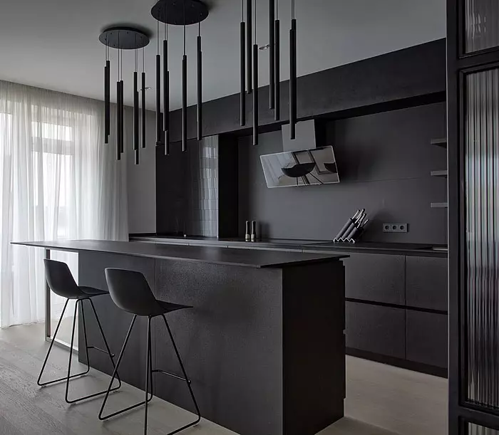 Achromatic Modern Black Kitchen