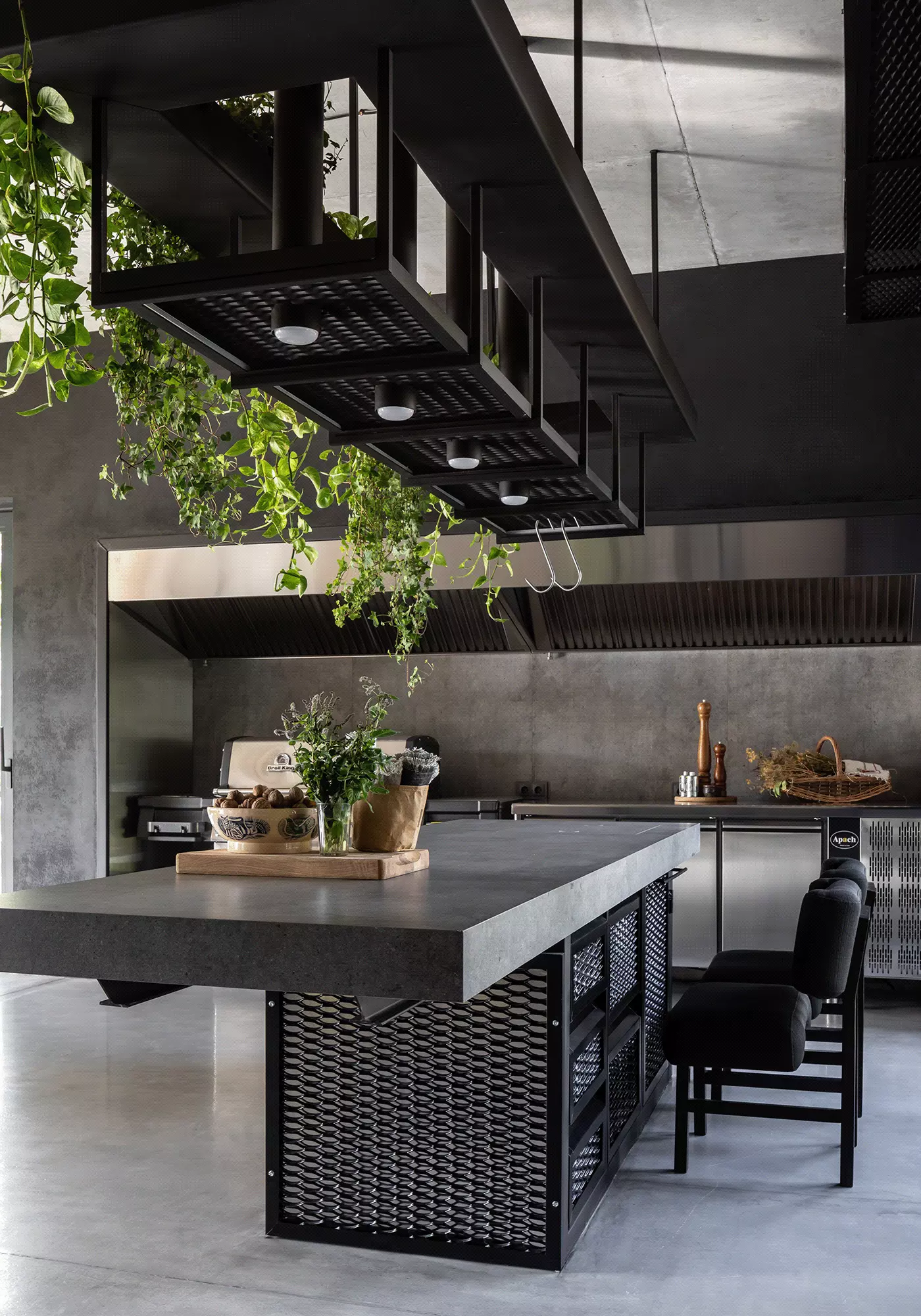 Modern Industrial Black Kitchen