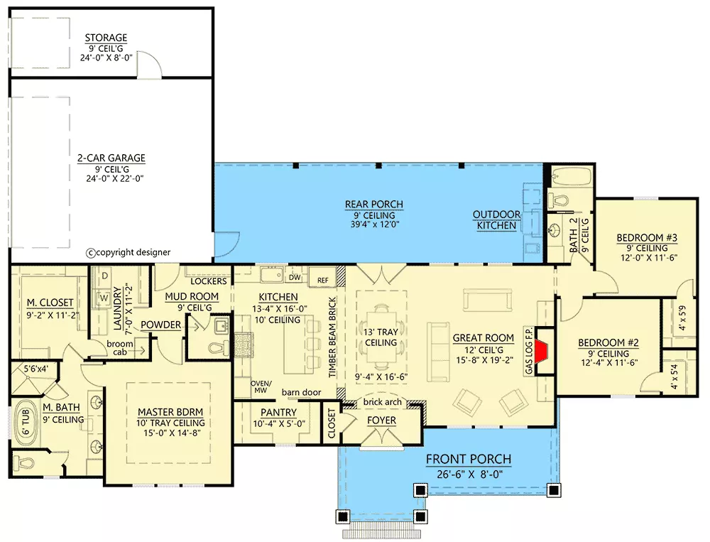 OneStory House Plan with Massive Walkin Pantry 51794HZ Architectural Designs House Plans