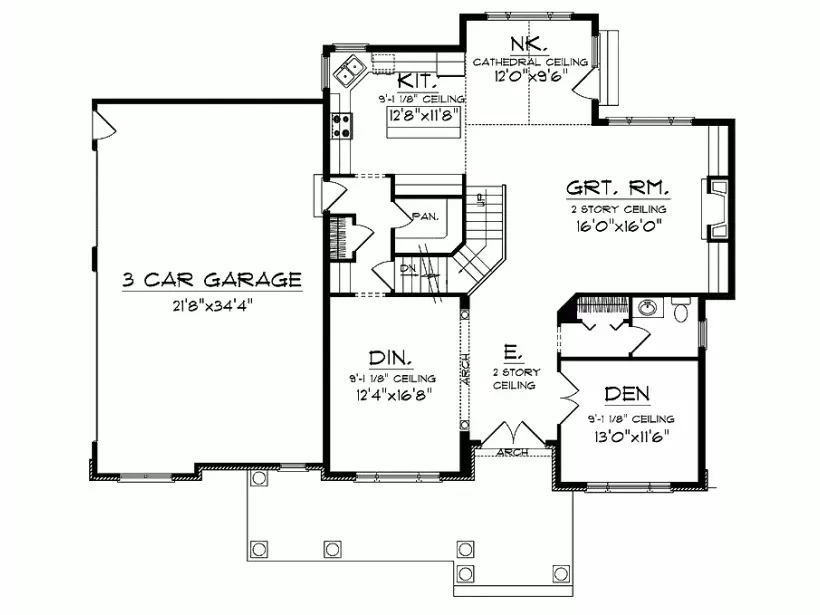 Plan 56456SM Split Bedroom Modern Farmhouse Plan with with Large Walkin Pantry Modern