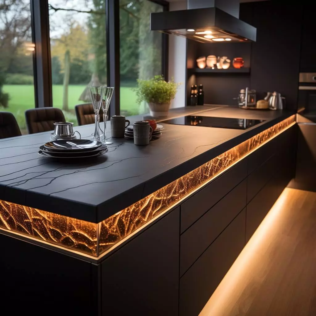 Plywood Countertop With Under-Counter Storage