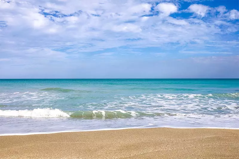 A clear beach view in Fort Pierce Florida