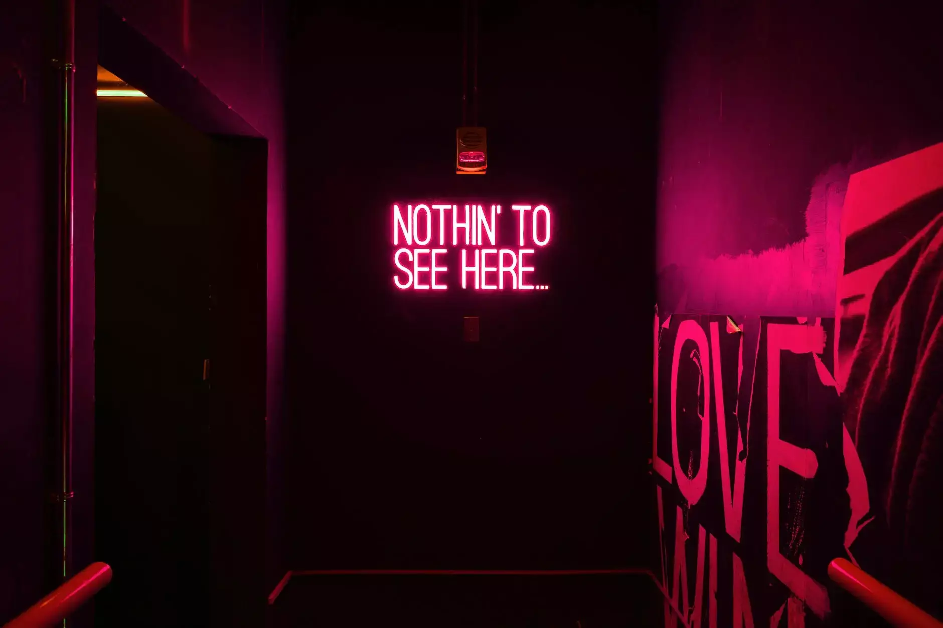 nothin to see here neon sign