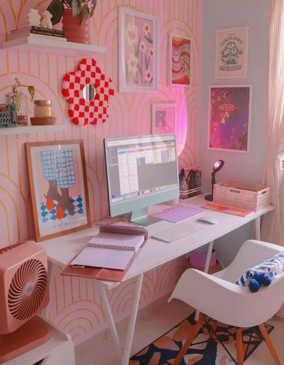 Danish pastel aesthetic Home Office Design