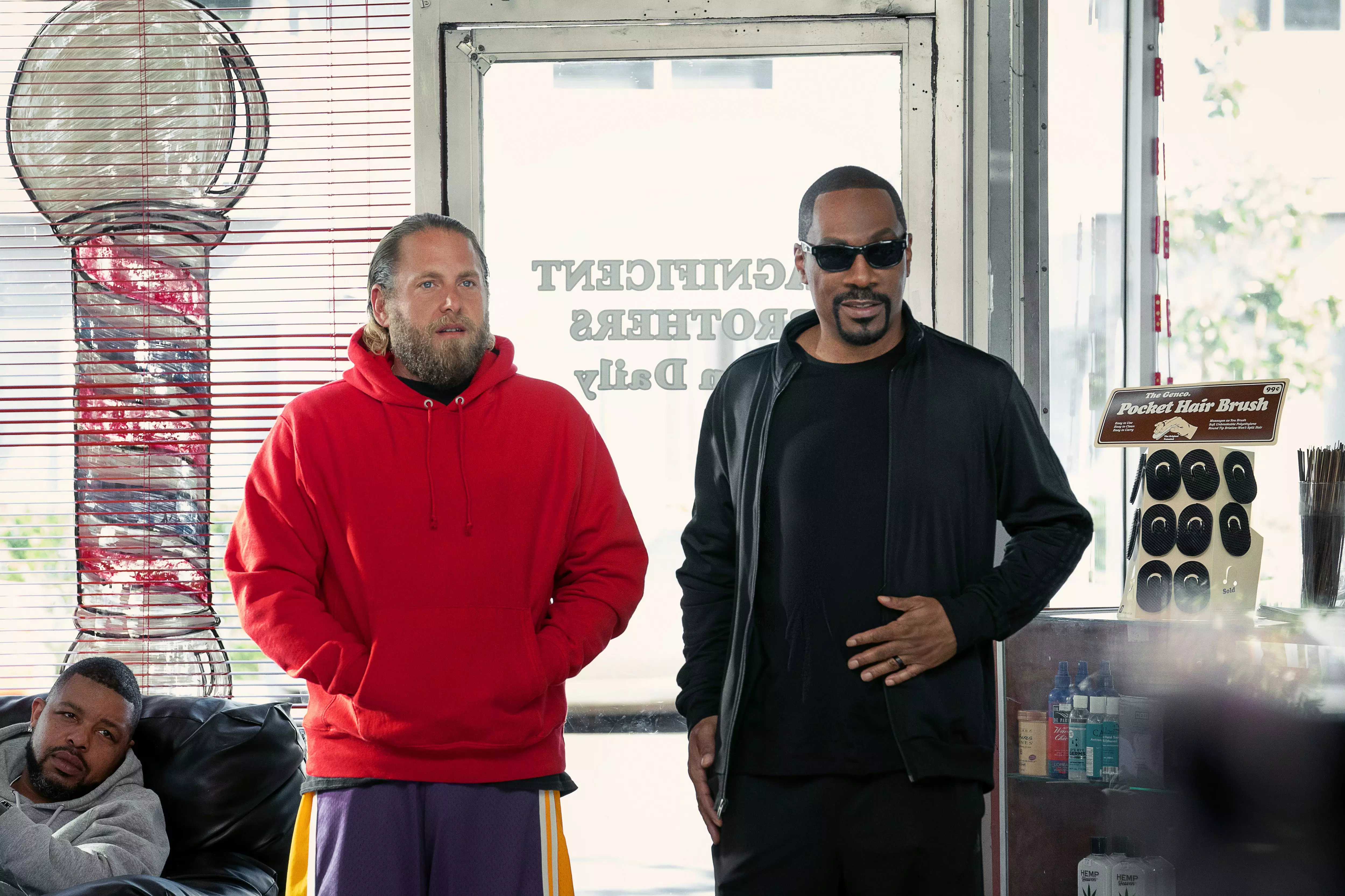 "You People" (Jan. 27, Netflix): Jonah Hill (left) co-writes, produces and stars as in Kenya Barris