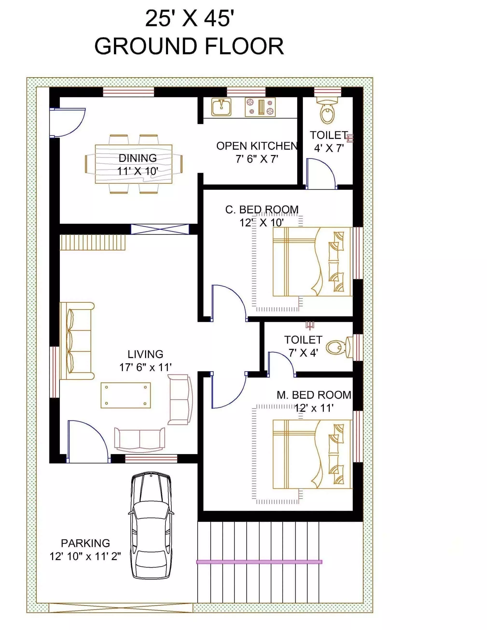 Ground And First Floor House Plan