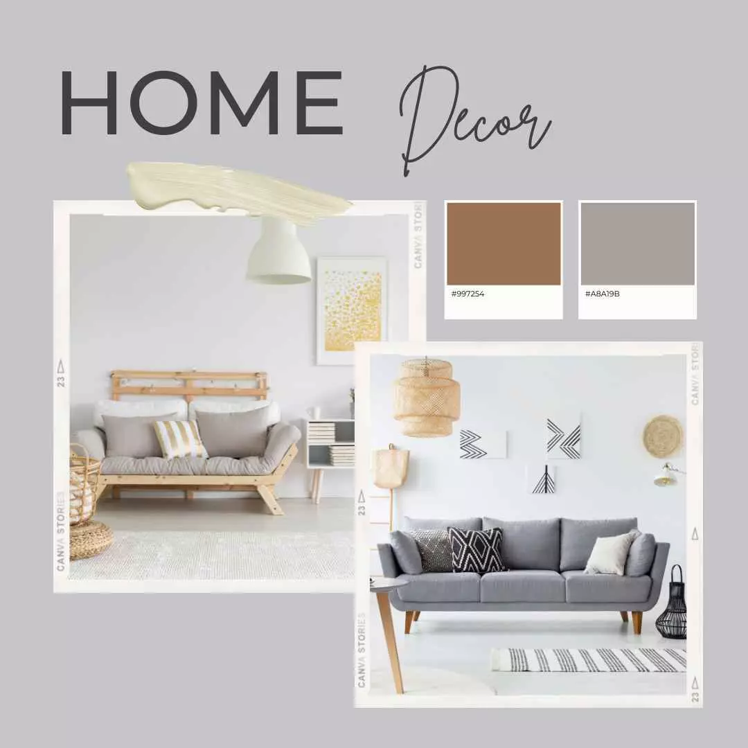 Mood Board Showcasing Home Decor