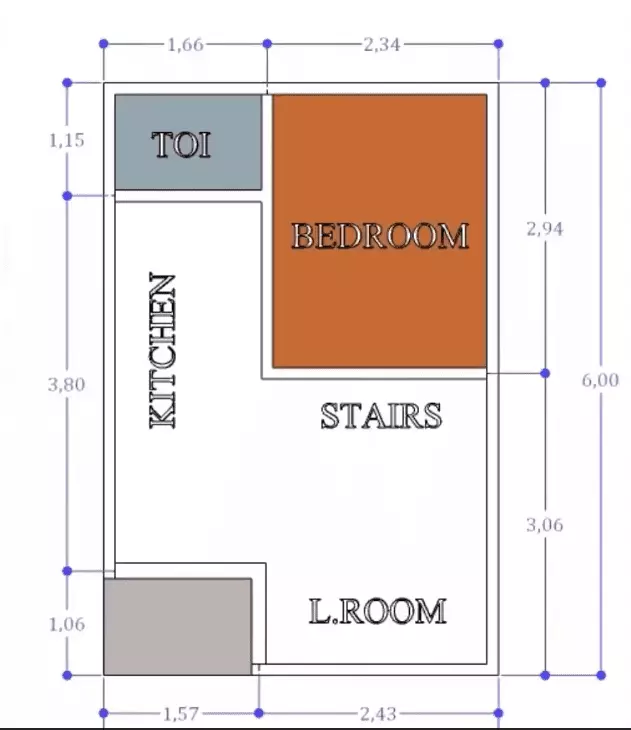 Example of a modern 25 sqm tiny house