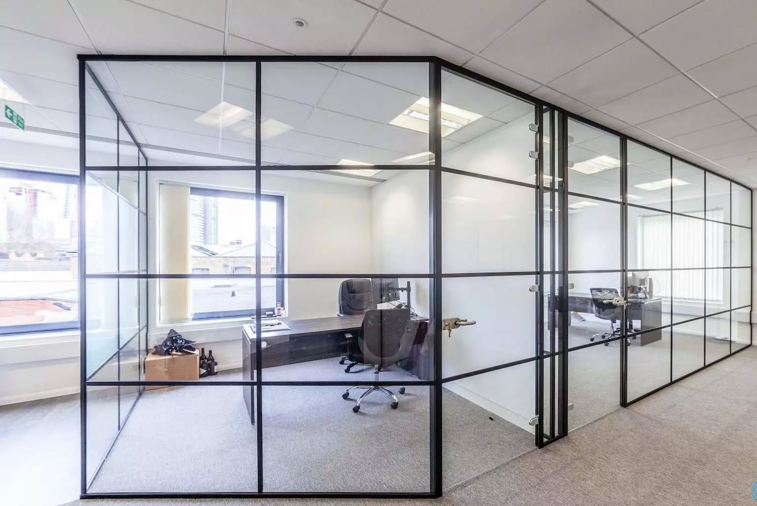 Custom Glass Partitions for Offices. Workspace Solution