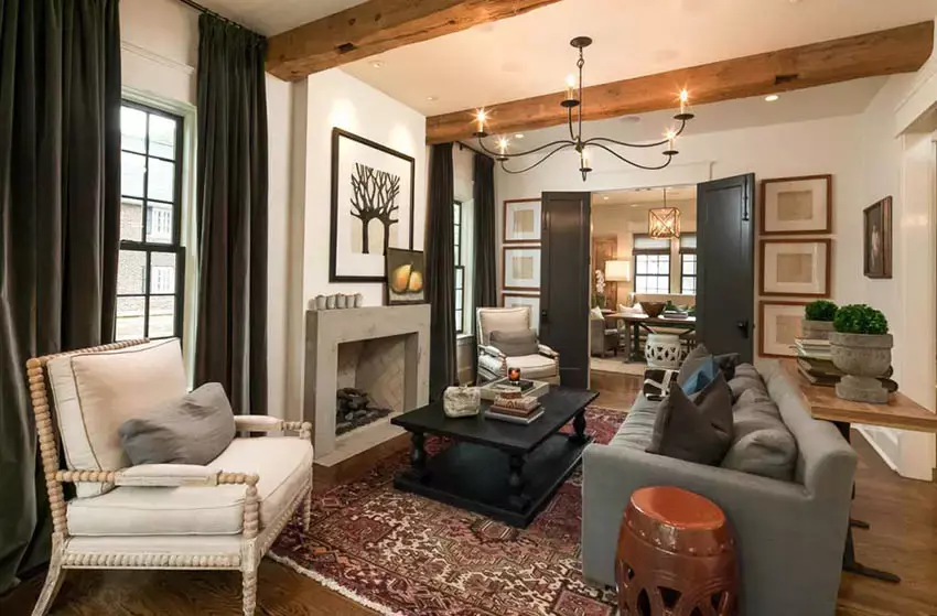 Room with brown accents and furniture