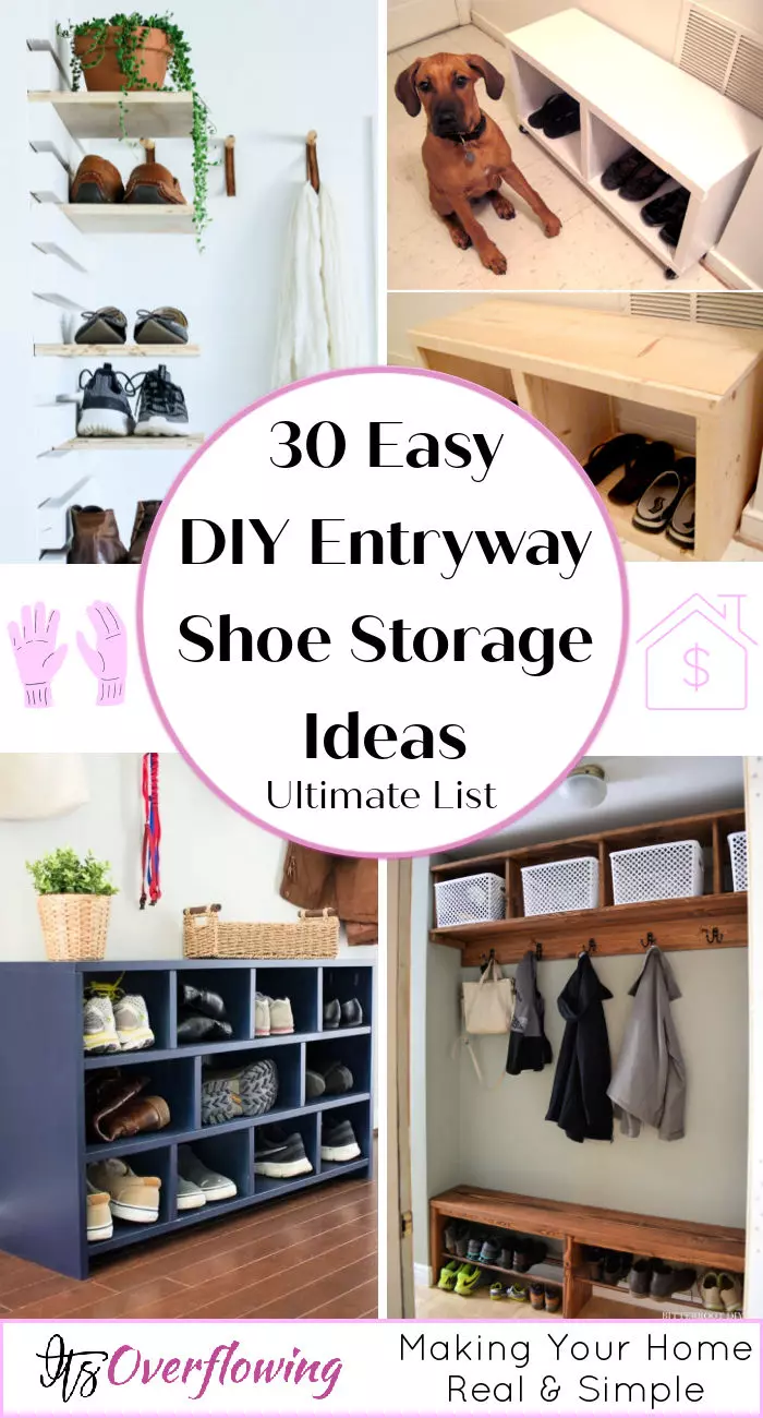 Handmade Wooden Entryway Shoe Storage