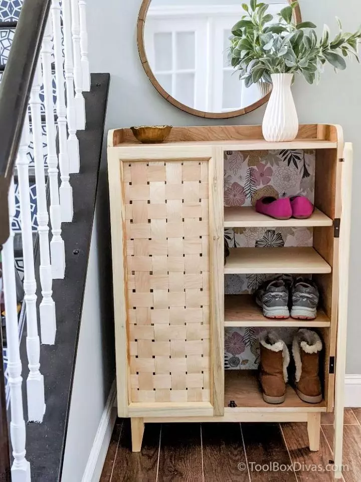 DIY Entryway Shoe Storage With Cubbies