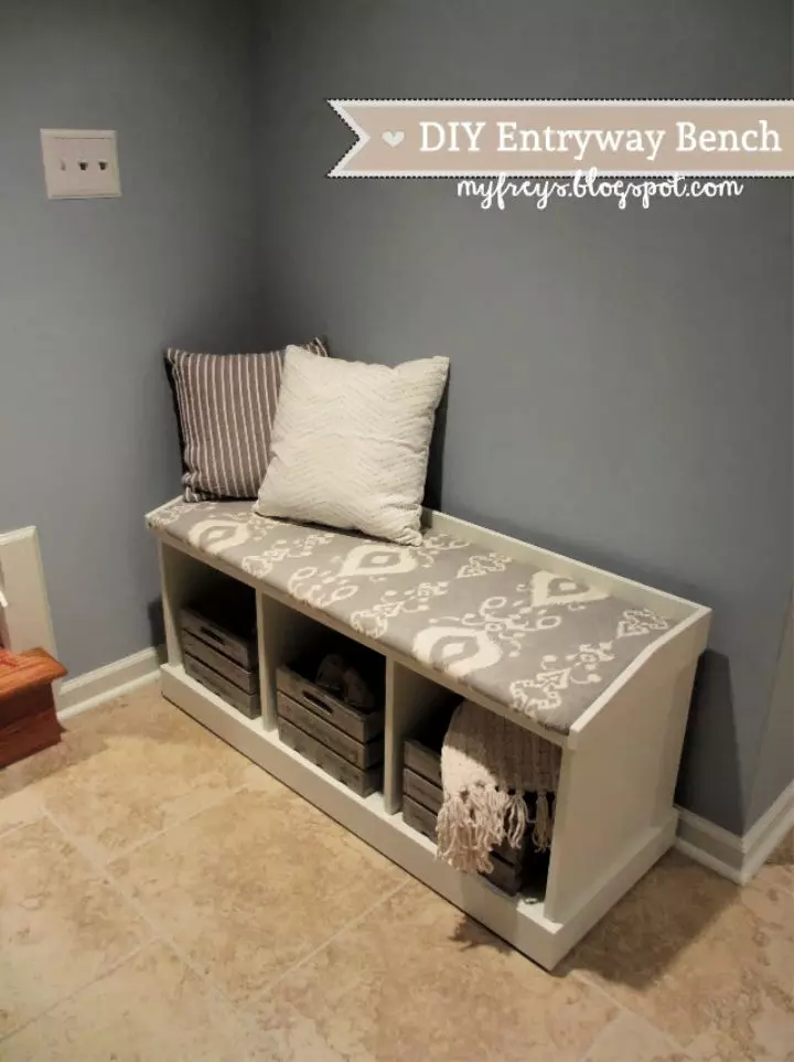 Make Your Own Entryway Shoe Storage Bench