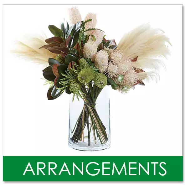 faux flower arrangements