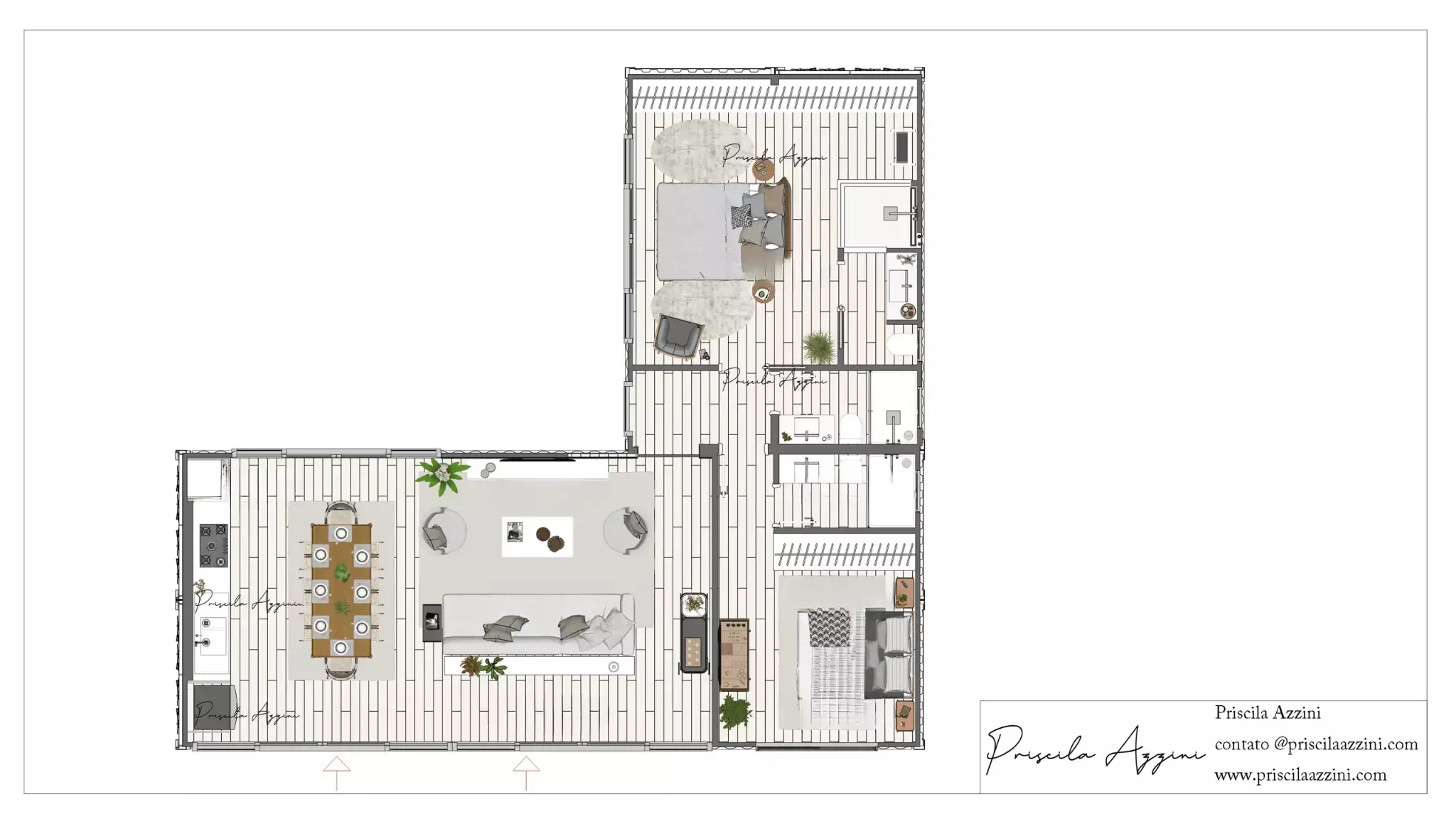 3 Shipping Container Home Plan - Image Courtesy of Priscila Azzini (Youtube)