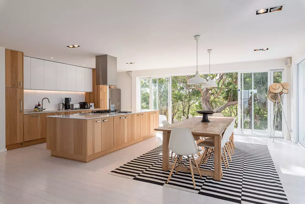 white dining room