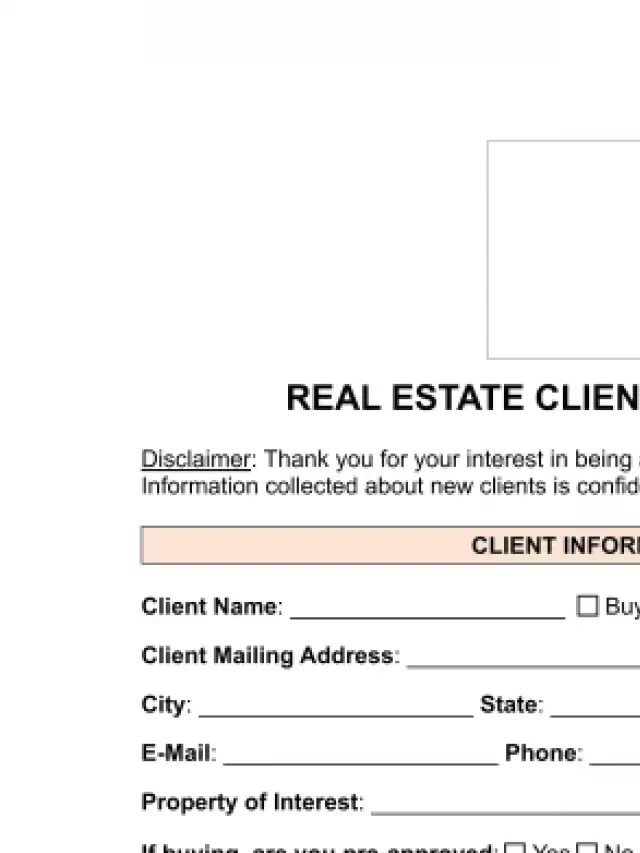   The Importance of Real Estate Client Intake Forms