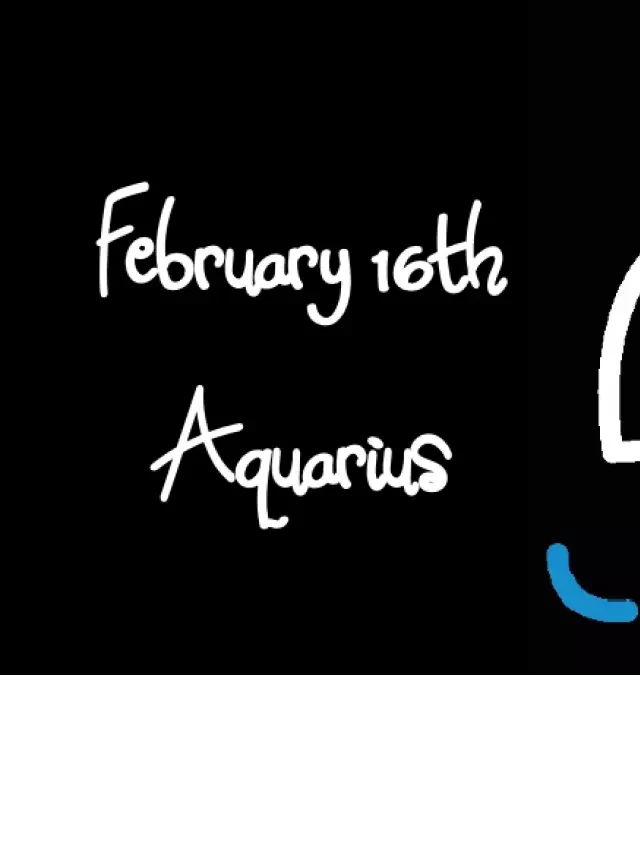   Born on February 16th? Your Sign is Aquarius