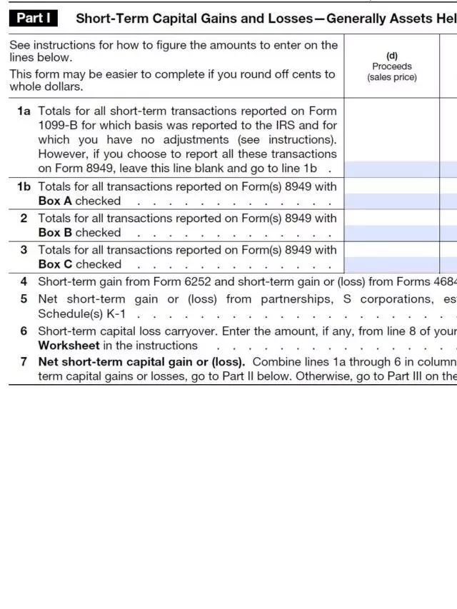   Schedule D: How to Report Your Capital Gains (or Losses) to the IRS